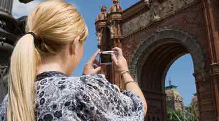 Mujer viajando sola India